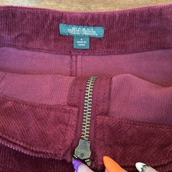 womens corduroy wine red skirt from wild fable - Picture 5 of 5